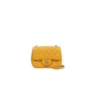 Yellow Petit Sac Chain Shoulder Bag